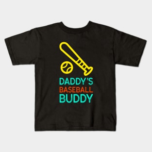 Daddy's Baseball Buddy | Cute Baseball Kids T-Shirt